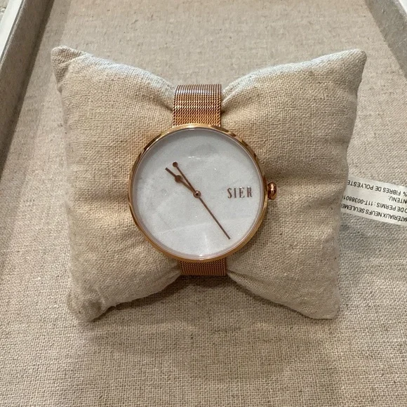 JORD Sier Rose Gold Mesh Watch with Extra Leather Strap - Picture 1 of 3
